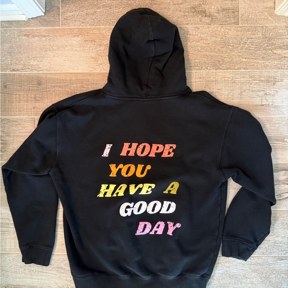 Black Oversized Graphic Hoodie